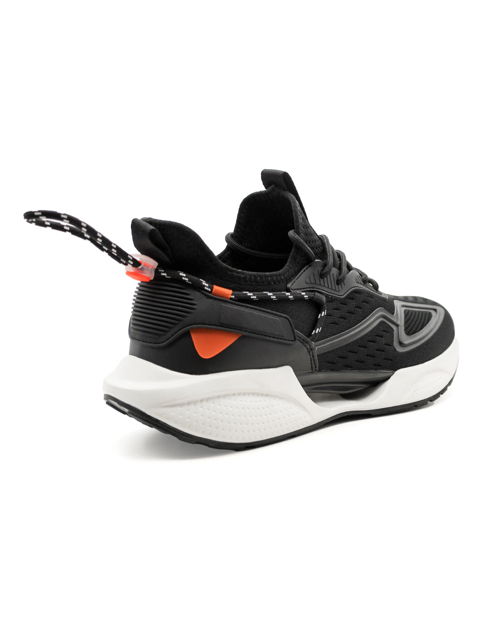 Tenis para correr Exterior Textil tejido en malla con tecnología KRONOS que permite mayor durabilidad, flexibilidad y resistencia Color Negro Unisex De RBCOLLECTION