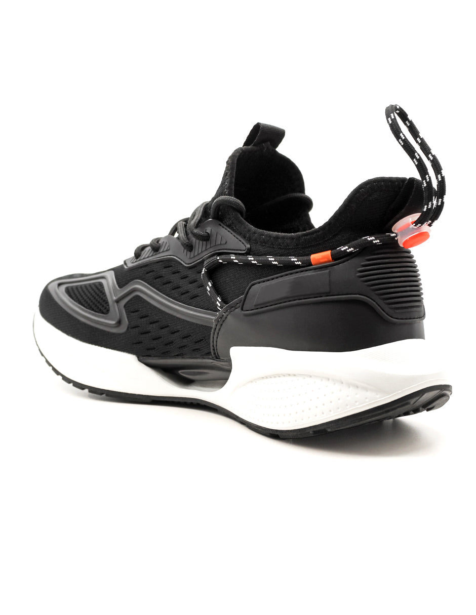 Tenis para correr Exterior Textil tejido en malla con tecnología KRONOS que permite mayor durabilidad, flexibilidad y resistencia Color Negro Unisex De RBCOLLECTION