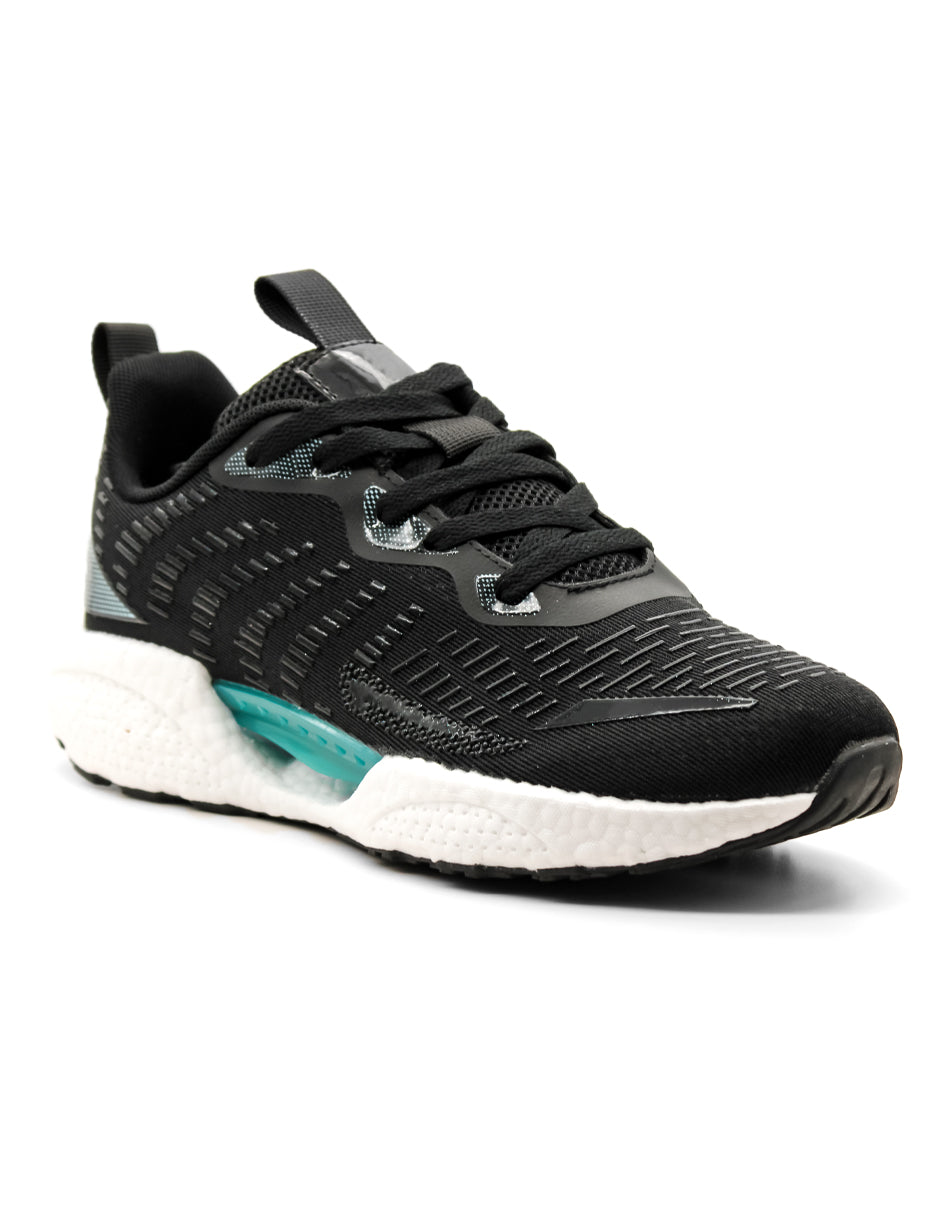 Tenis para correr Exterior Textil tejido en malla con tecnología KRONOS que permite mayor durabilidad, flexibilidad y resistencia Color Negro Unisex De RBCOLLECTION