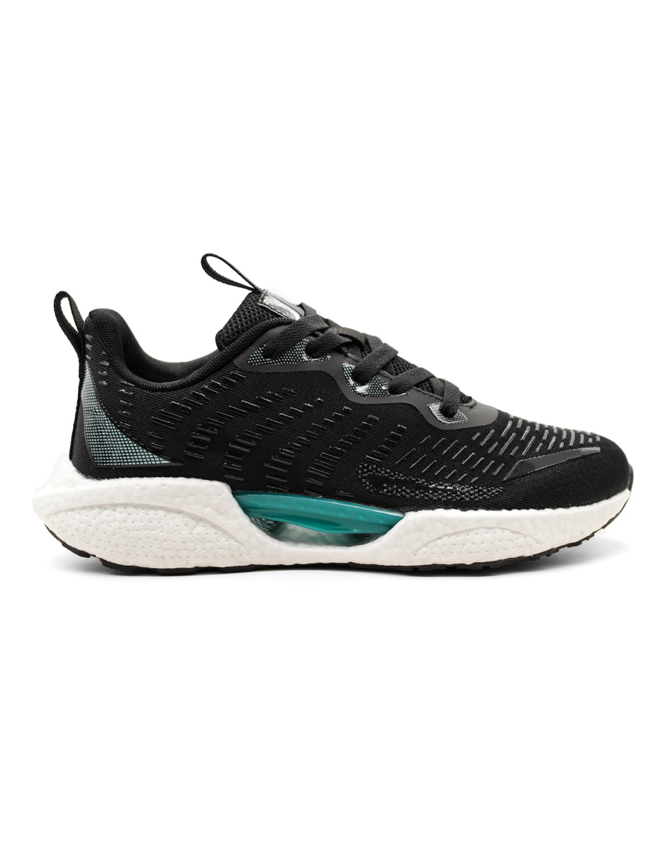 Tenis para correr Exterior Textil tejido en malla con tecnología KRONOS que permite mayor durabilidad, flexibilidad y resistencia Color Negro Unisex De RBCOLLECTION