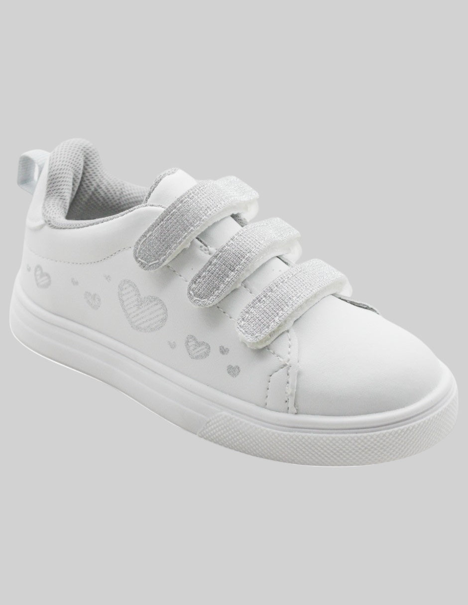 Tenis Exterior Piel vegana Color Blanco Para Niña De RBCOLLECTION