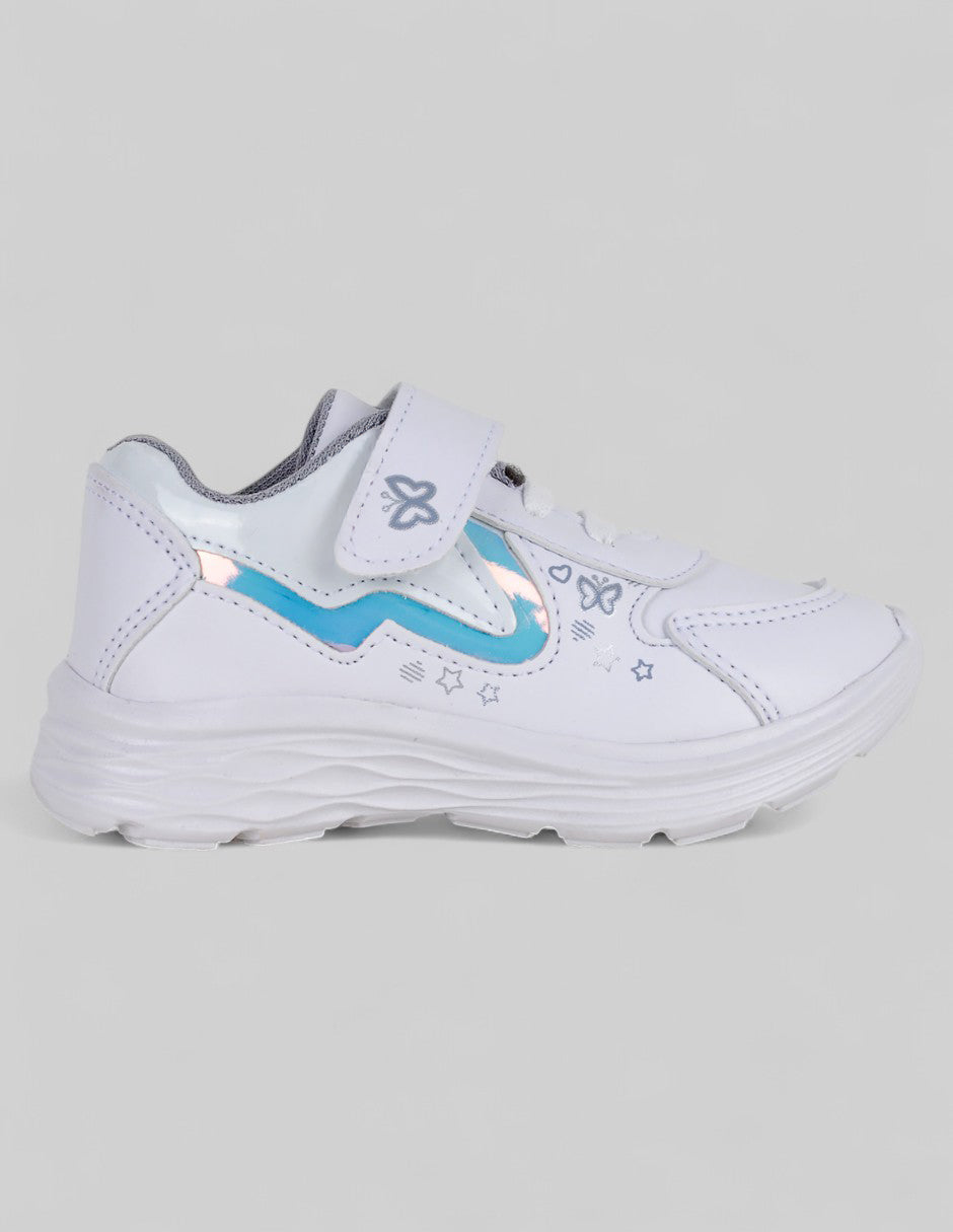 Tenis Kids  en Piel vegana – Blanco