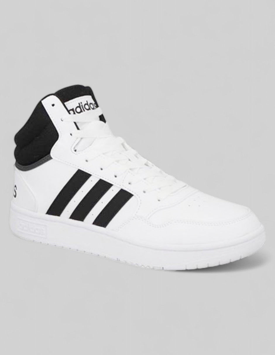 Tenis botín Hoops 3.0 Corte Medio en Piel vegana – Blanco