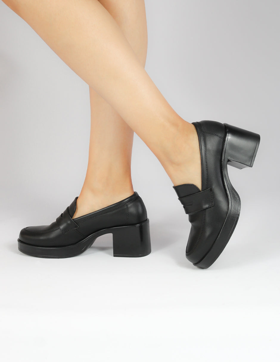 Mocasines Exterior Piel vegana Color Negro Para Mujer De RBCOLLECTION