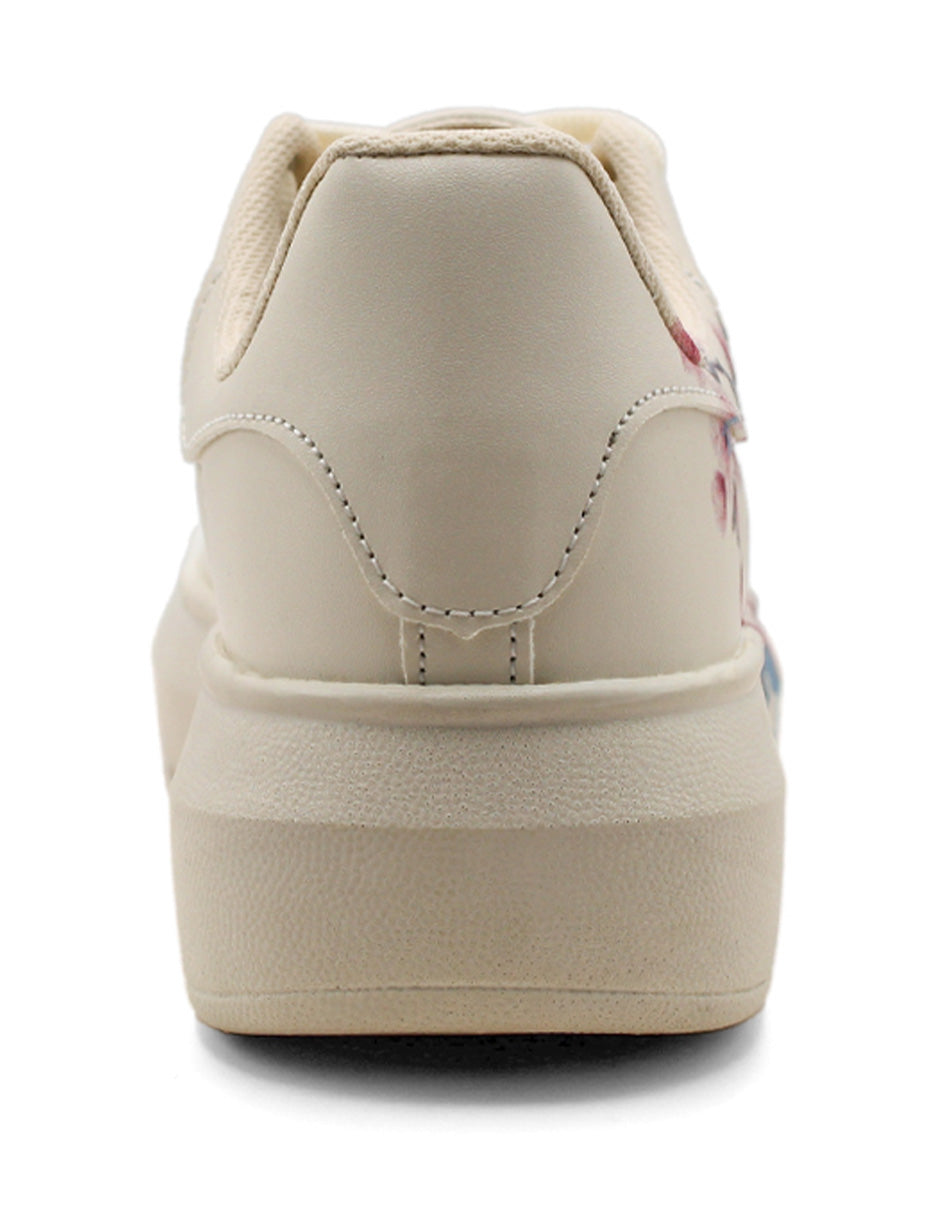 Tenis con cordones Exterior Sintético Color Blanco Para Mujer De RBCOLLECTION