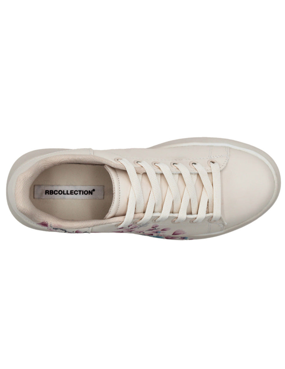 Tenis con cordones Exterior Sintético Color Blanco Para Mujer De RBCOLLECTION