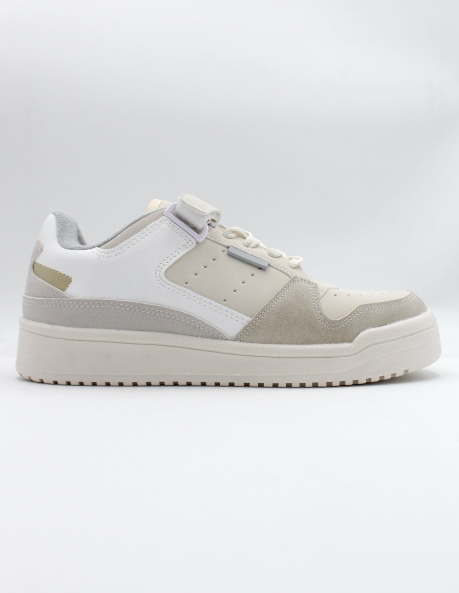 Tenis con cordones TRX en Piel vegana - Blanco