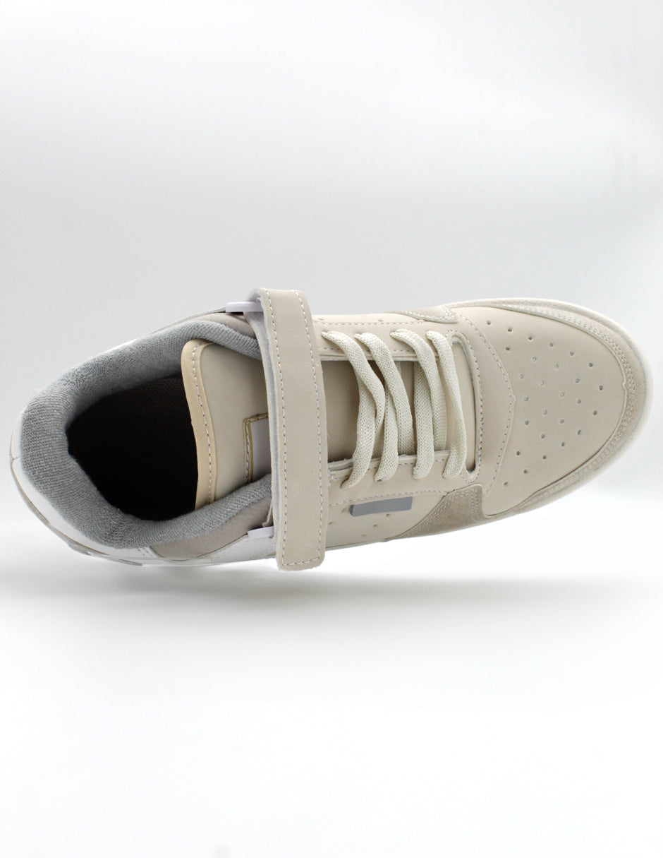 Tenis con cordones TRX en Piel vegana - Blanco