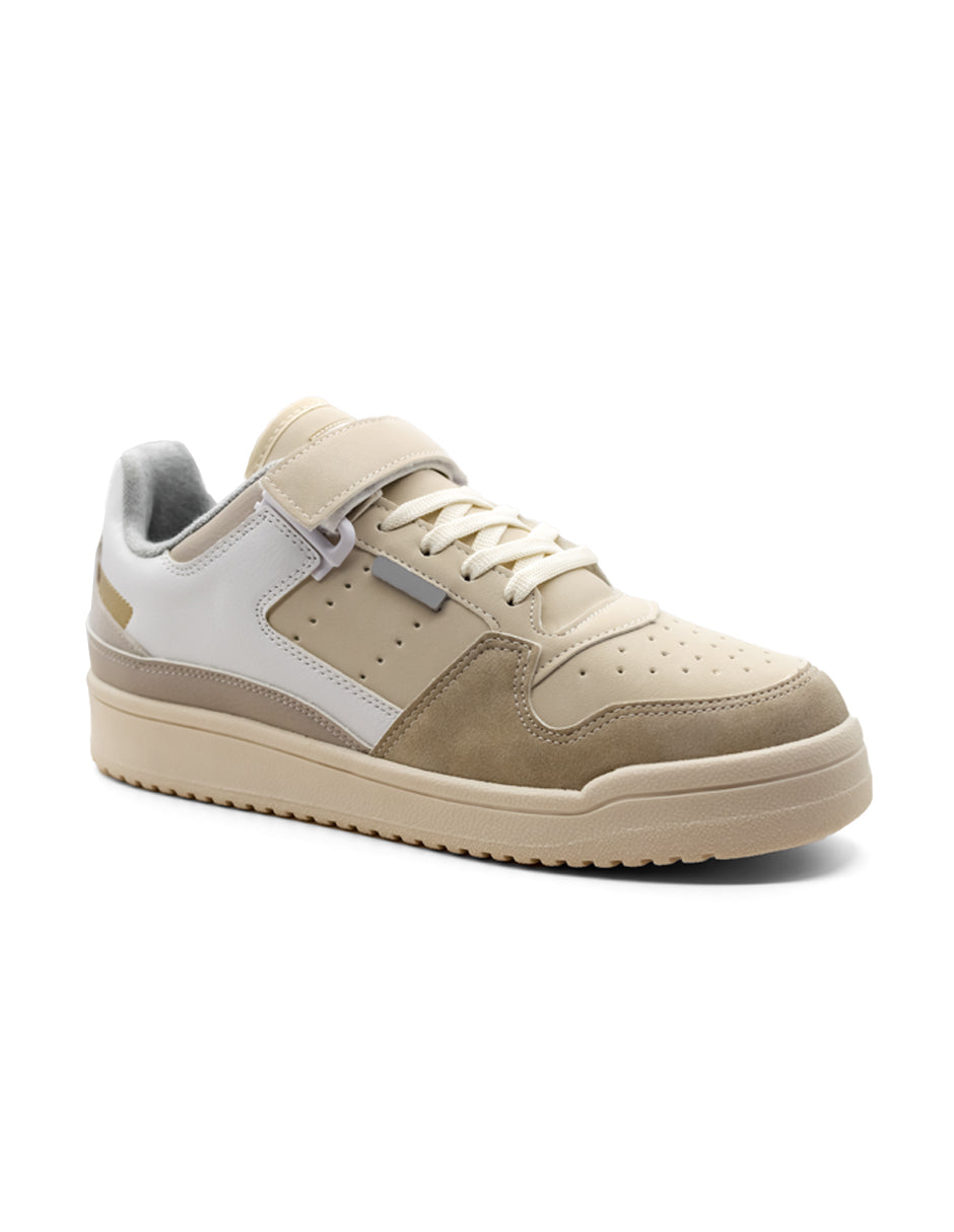 Tenis con cordones Exterior Piel vegana Color Beige  Para Hombre De RBCOLLECTION