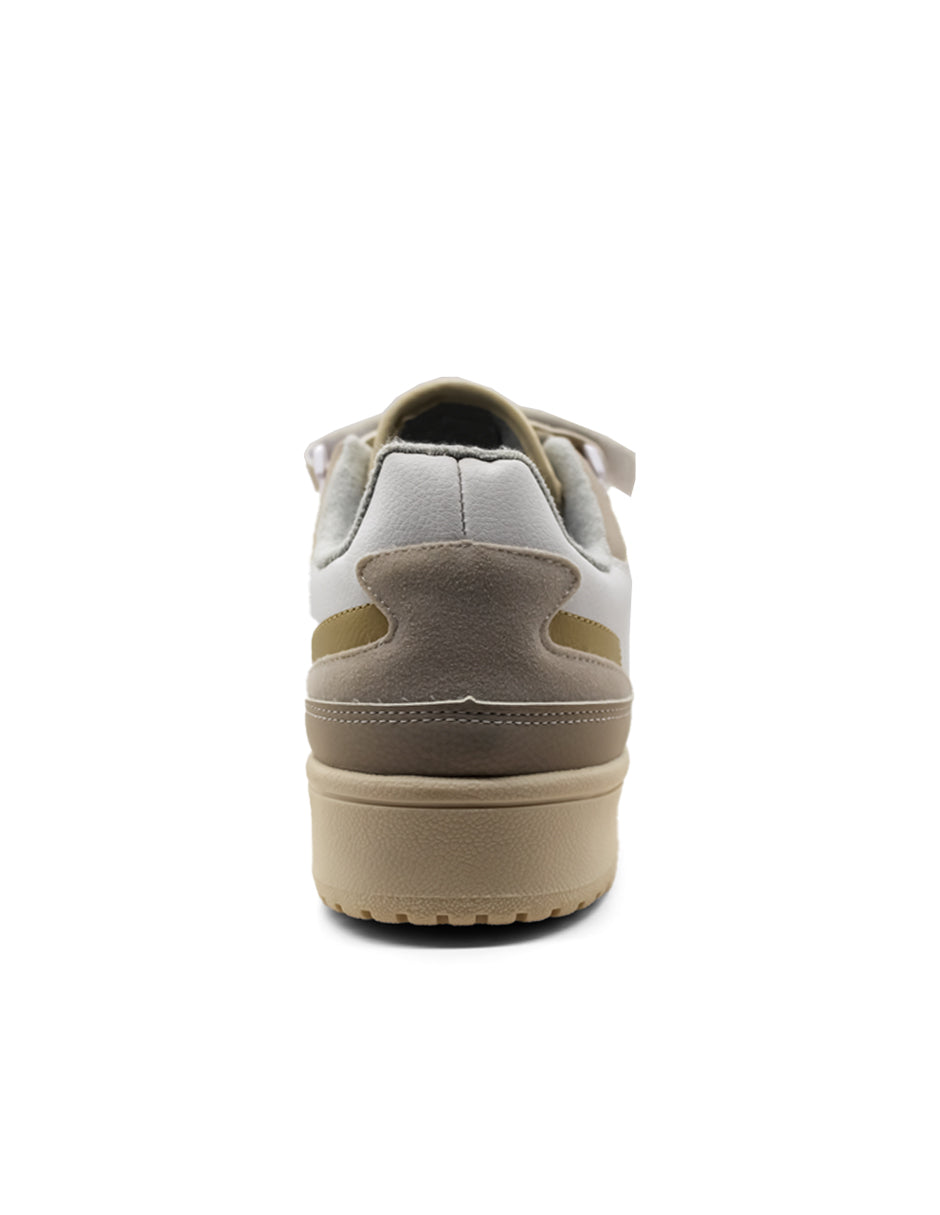 Tenis con cordones TRX en Piel vegana - Beige