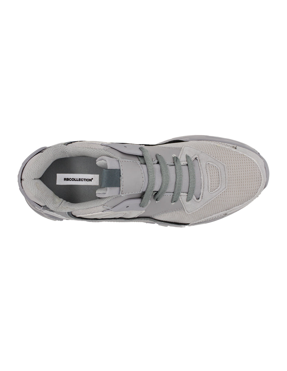 Tenis tipo deportivo Exterior Textil Color Gris Para Hombre De RBCOLLECTION