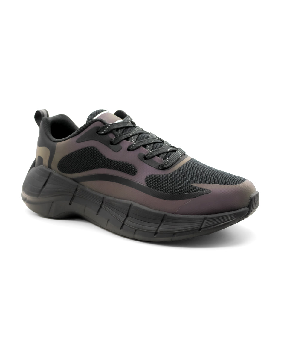 Tenis para correr Exterior Textil con tejido de malla y micro poros transpirables Color Negro Para Mujer De RBCOLLECTION