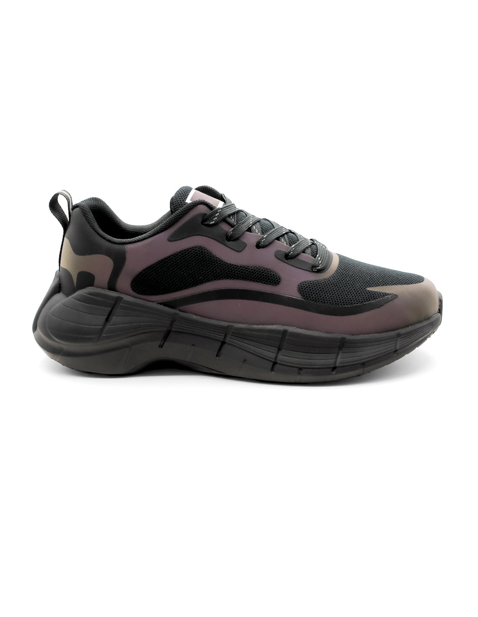 Tenis para correr Exterior Textil con tejido de malla y micro poros transpirables Color Negro Para Mujer De RBCOLLECTION