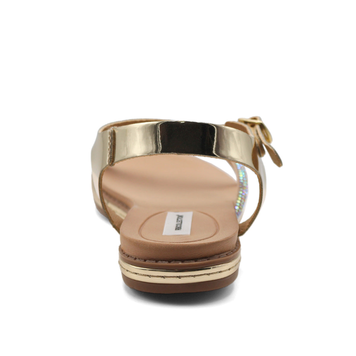 Sandalias de piso Color Dorado Para Mujer De RBCOLLECTION