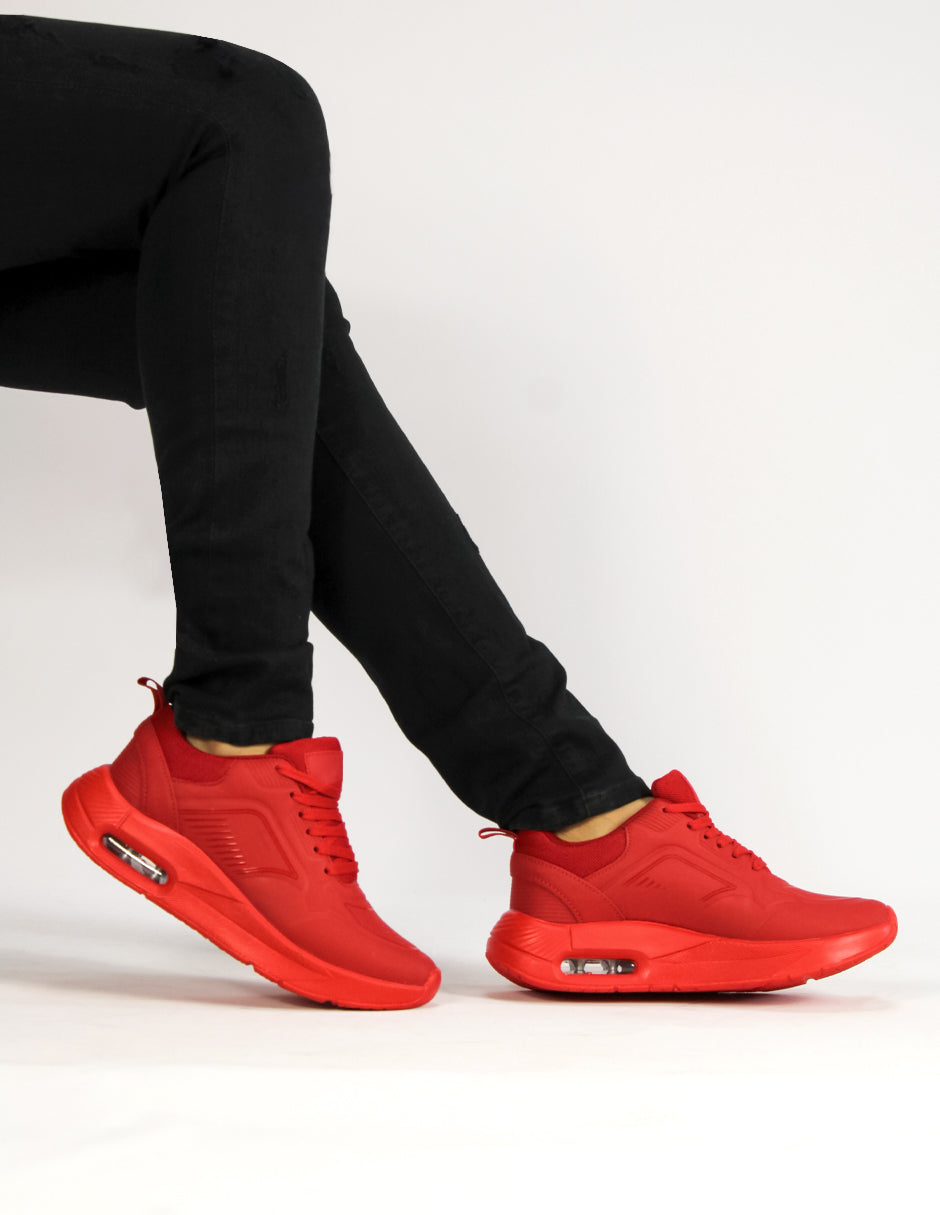 Tenis con cordones Exterior Sintético Color Rojo Para Mujer De RBCOLLECTION