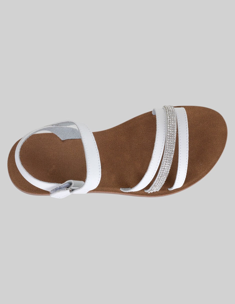 Sandalias Kids  en Piel vegana – Blanco
