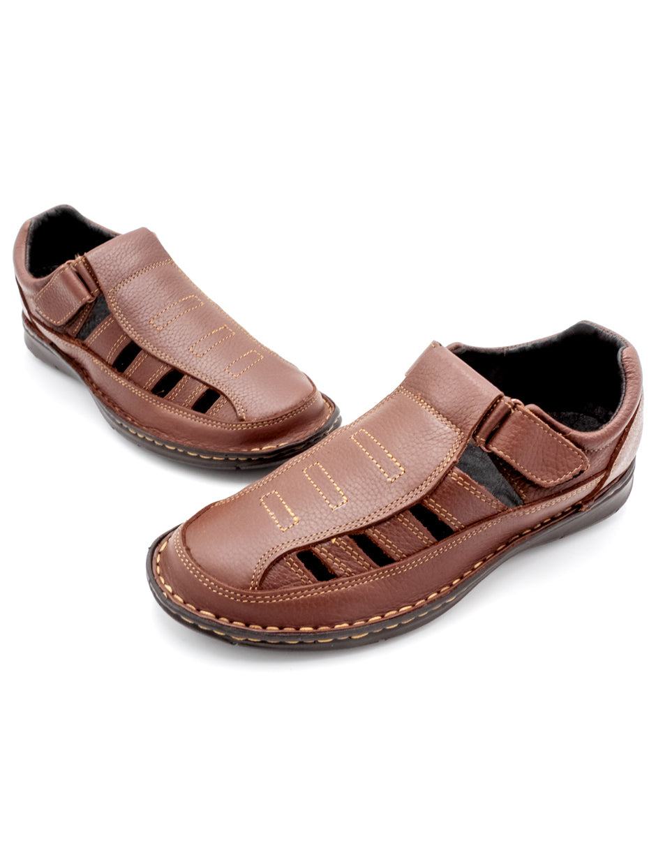 Sandalias casuales Exterior Piel Color Café Para Hombre De RBCOLLECTION