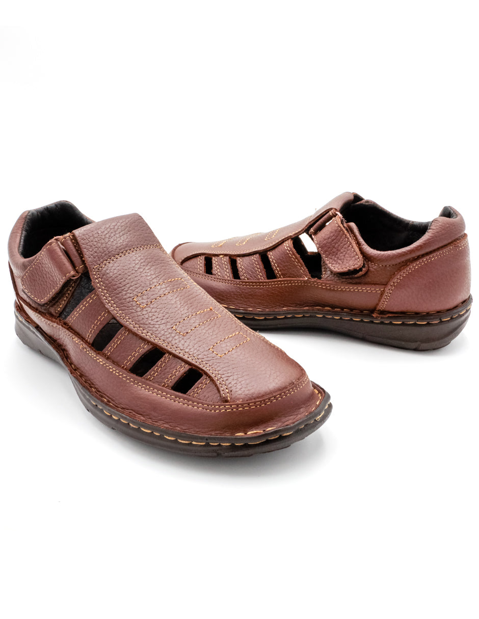 Sandalias casuales Exterior Piel Color Café Para Hombre De RBCOLLECTION