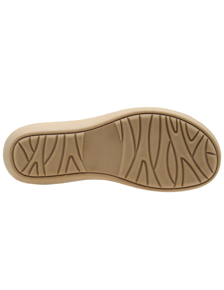 Sandalias de piso Exterior Textil Color Beige  Para Mujer De RBCOLLECTION
