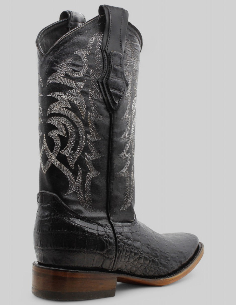 Botas western Cowboy en Piel vegana – Negro