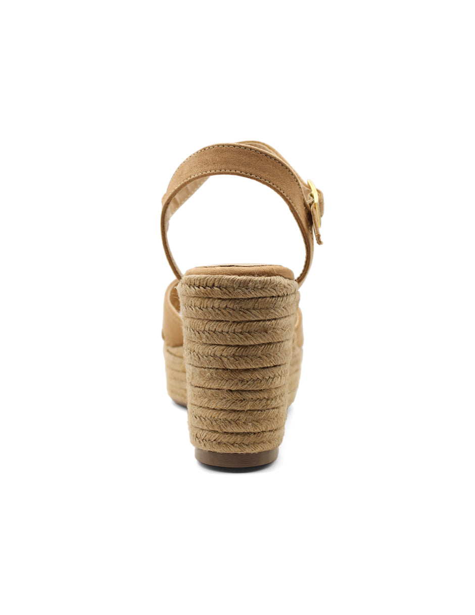 Sandalias con plataforma Exterior Gamuza Color Café Para Mujer De RBCOLLECTION