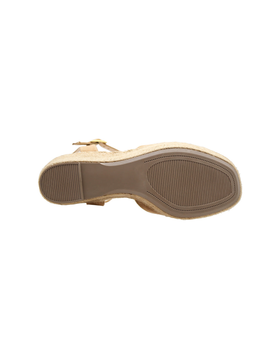 Sandalias con plataforma Exterior Gamuza Color Café Para Mujer De RBCOLLECTION