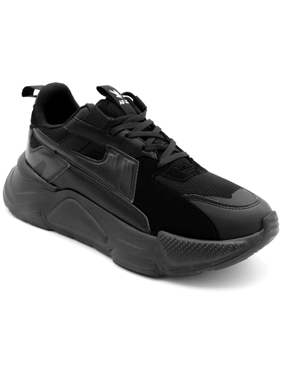 Tenis tipo deportivo Exterior Textil Color Negro Para Hombre De RBCOLLECTION