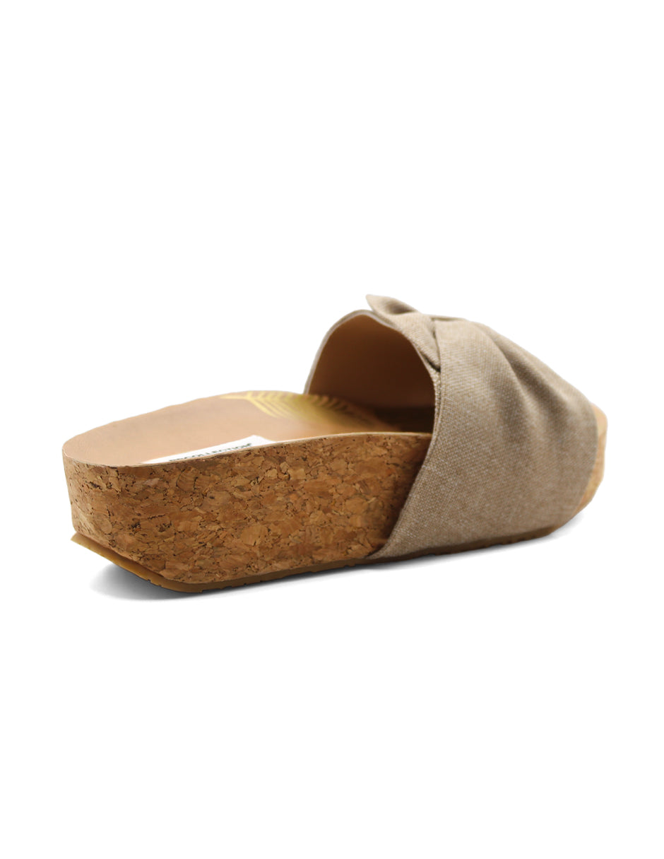 Sandalias con plataforma Color Beige exterior textil  Para Mujer De RBCOLLECTION