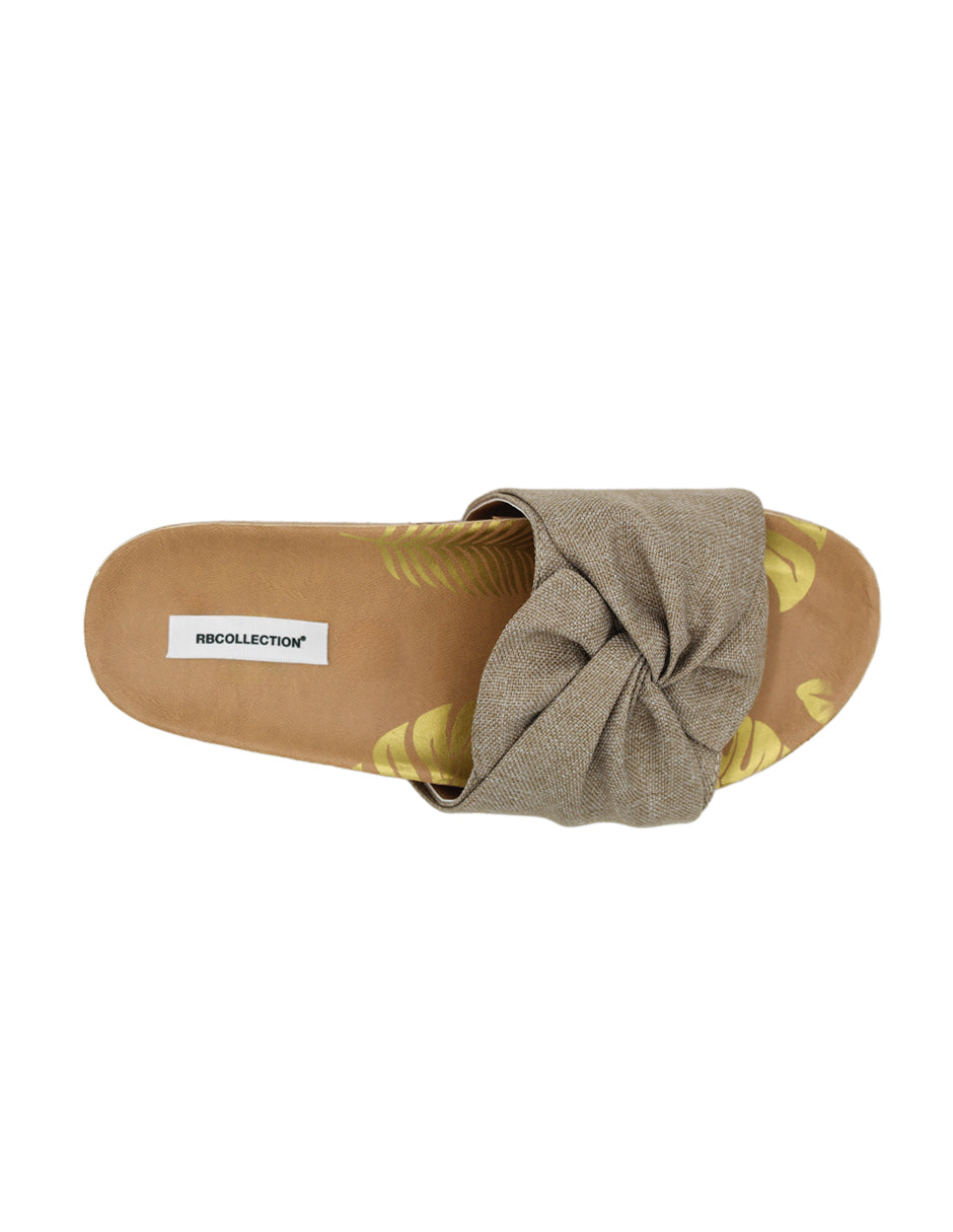 Sandalias con plataforma Color Beige exterior textil  Para Mujer De RBCOLLECTION