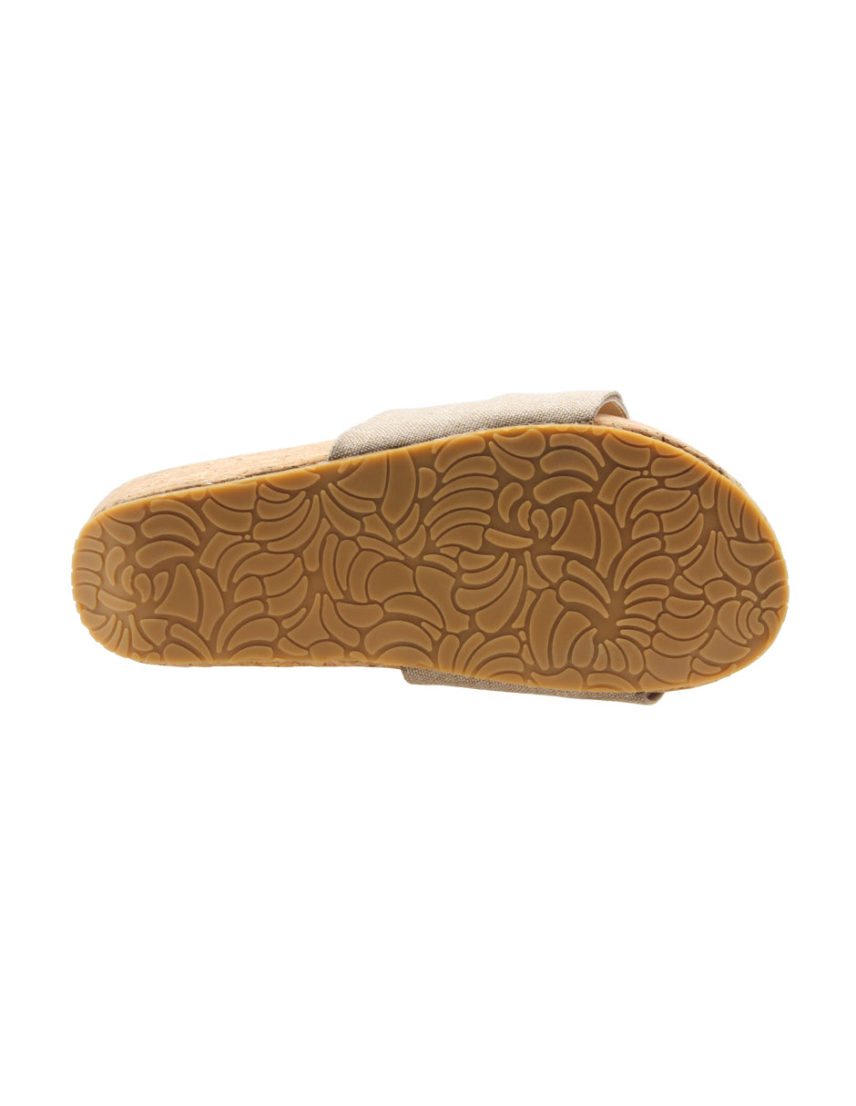 Sandalias con plataforma Color Beige exterior textil  Para Mujer De RBCOLLECTION