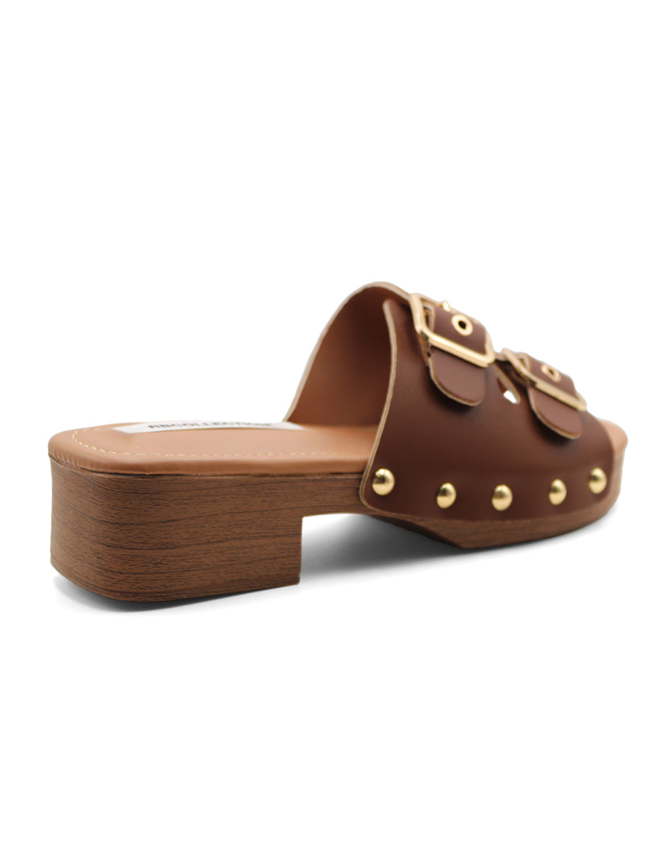 Sandalias de piso  Color Café Para Mujer De RBCOLLECTION
