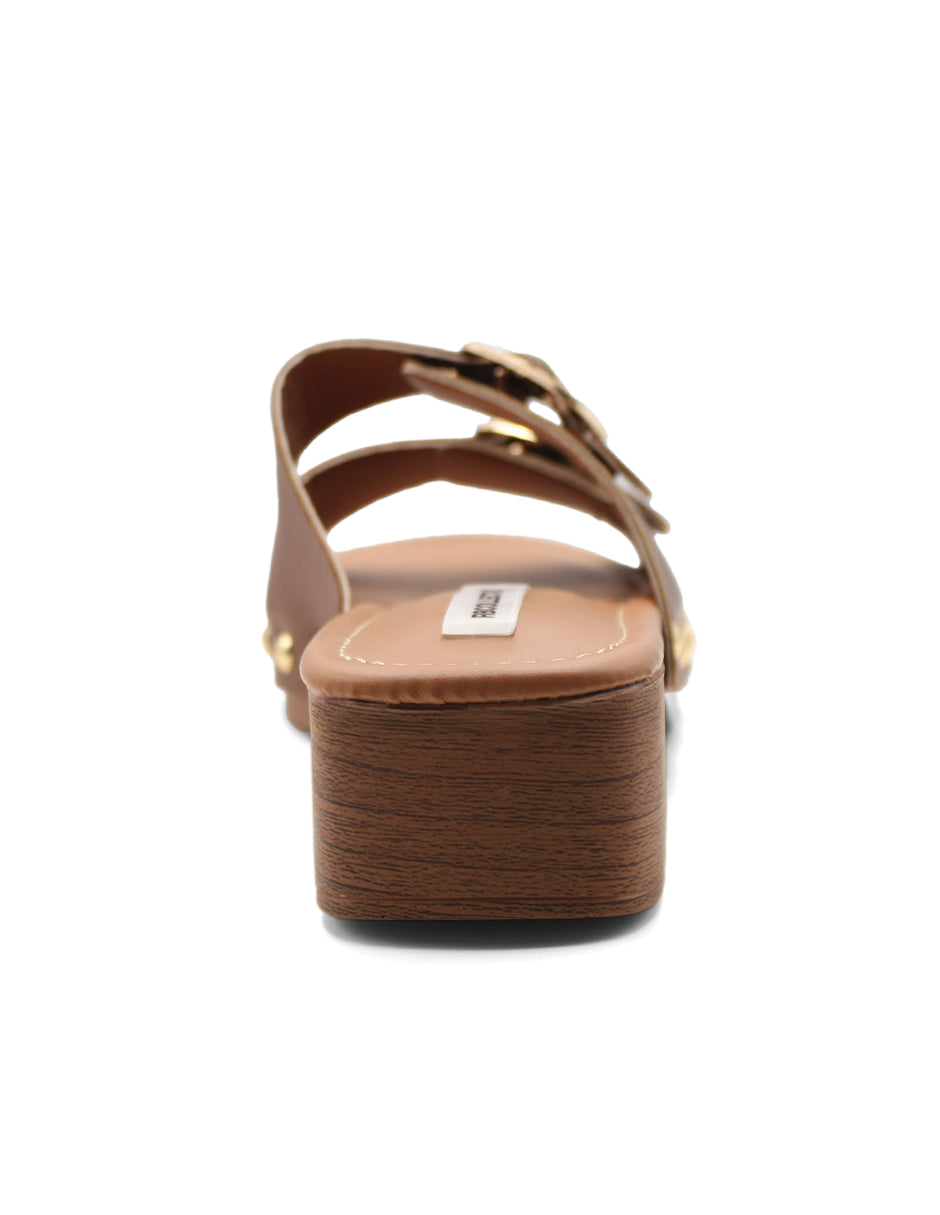 Sandalias de piso  Color Café Para Mujer De RBCOLLECTION