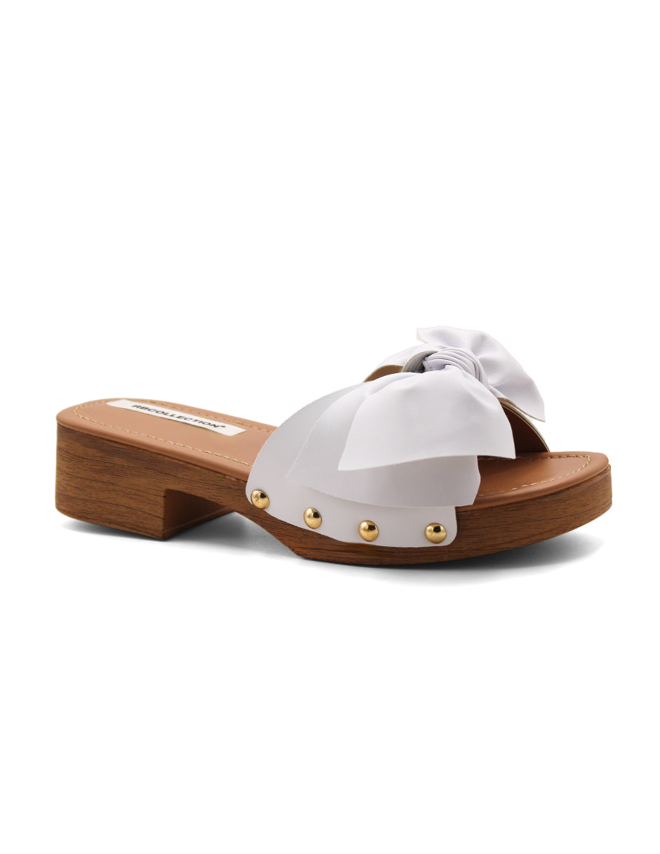 Sandalias de piso  Color Blanco Para Mujer De RBCOLLECTION
