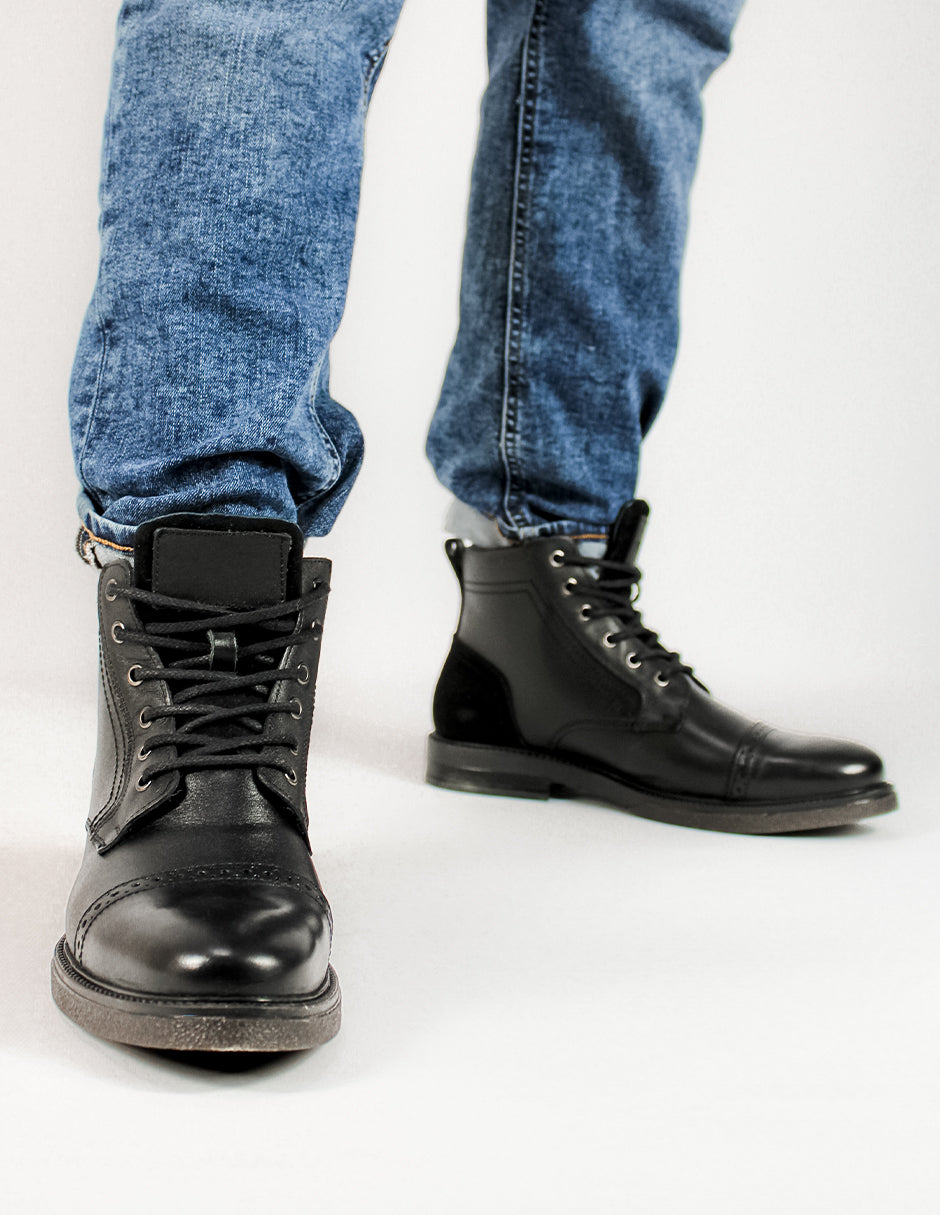 Botas casuales Exterior PIEL Color Negro Para Hombre De RBCOLLECTION