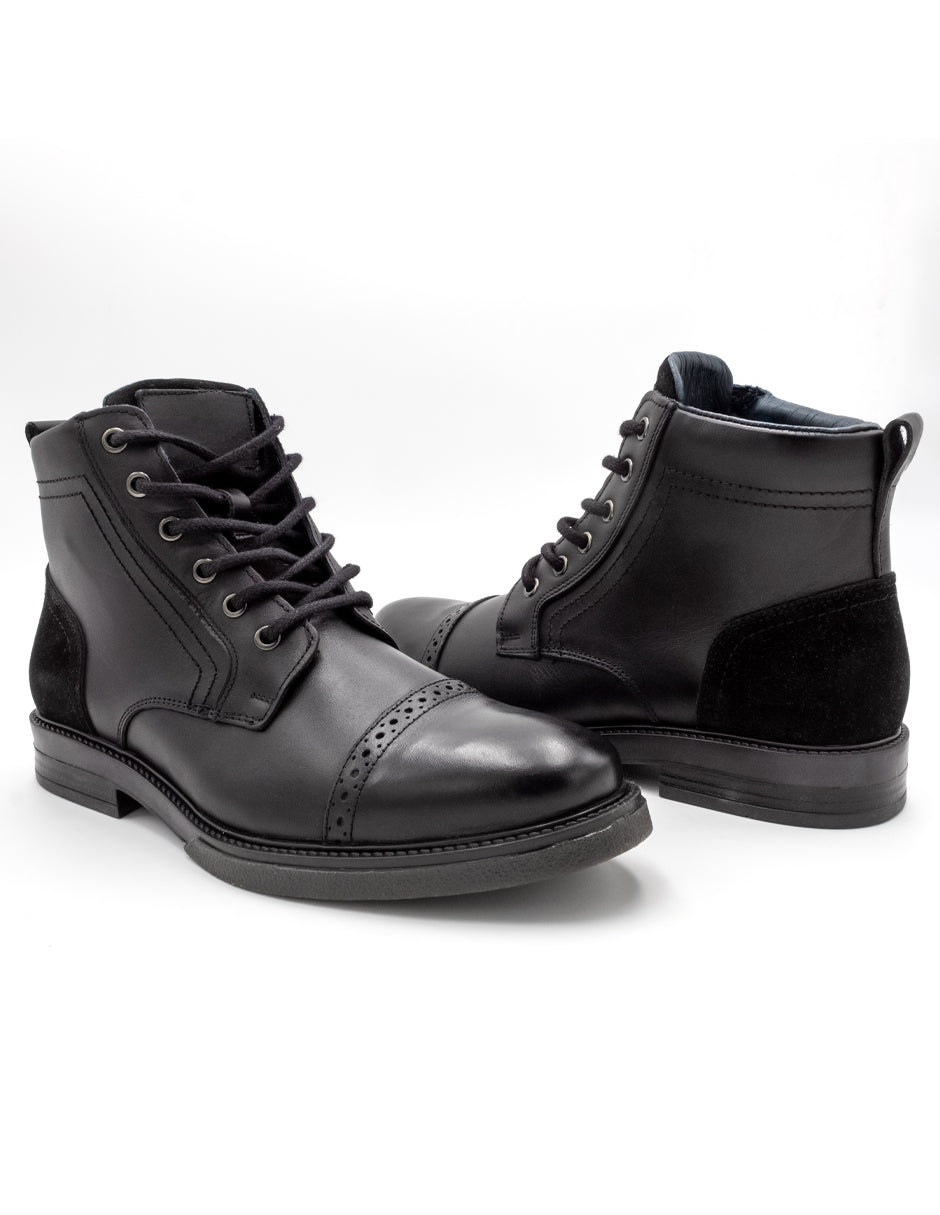 Botas casuales Exterior PIEL Color Negro Para Hombre De RBCOLLECTION