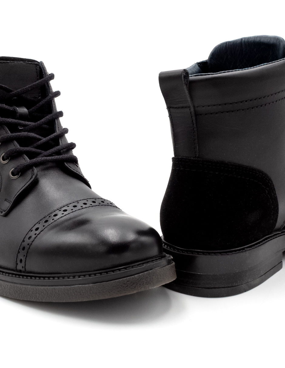 Botas casuales Exterior PIEL Color Negro Para Hombre De RBCOLLECTION