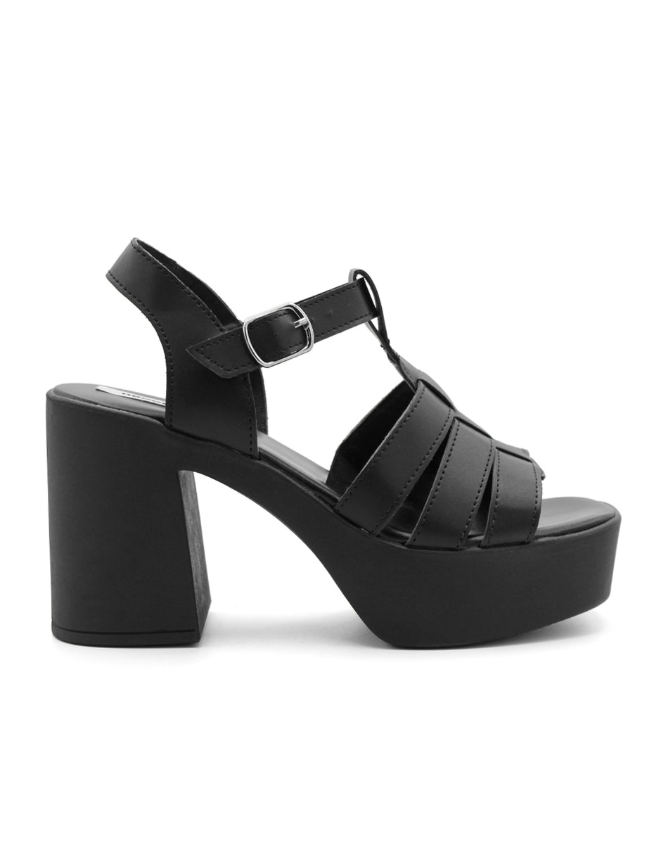 Sandalia con tacon  Color Negro Para Mujer De RBCOLLECTION