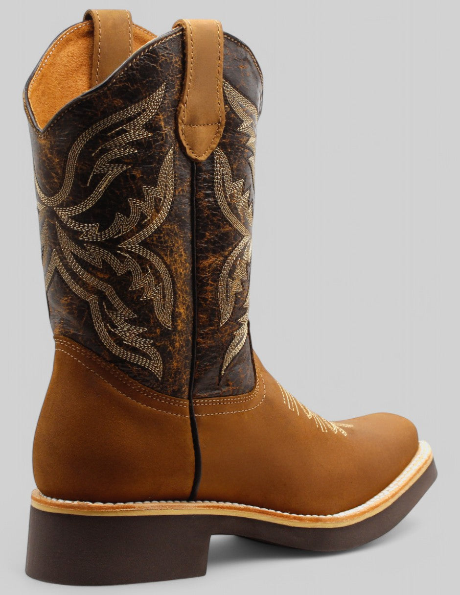 Botas western Cowboy en Piel – Café