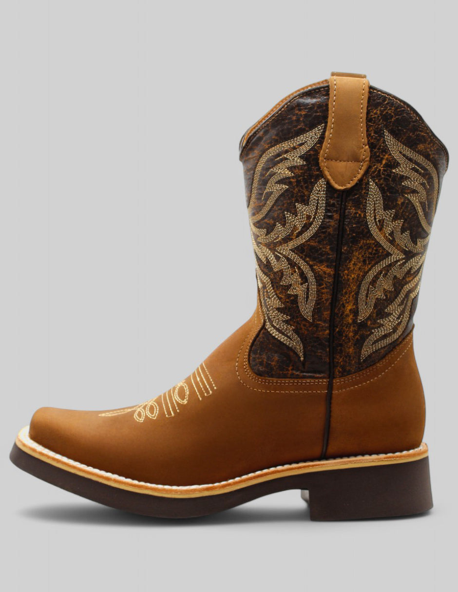 Botas western Cowboy en Piel – Café