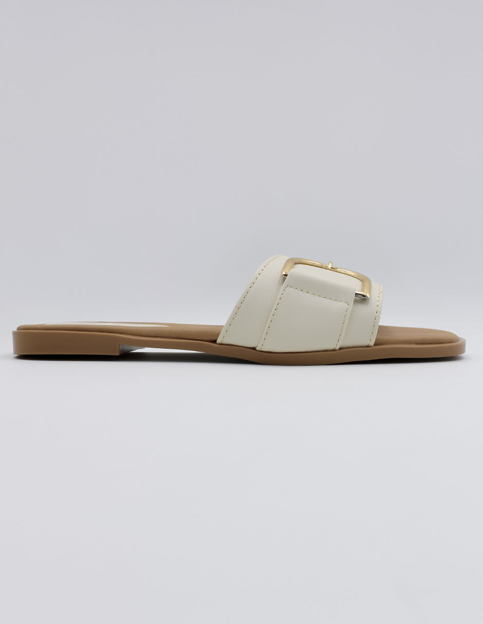 Sandalias de piso Soft Piel vegana - Blanco