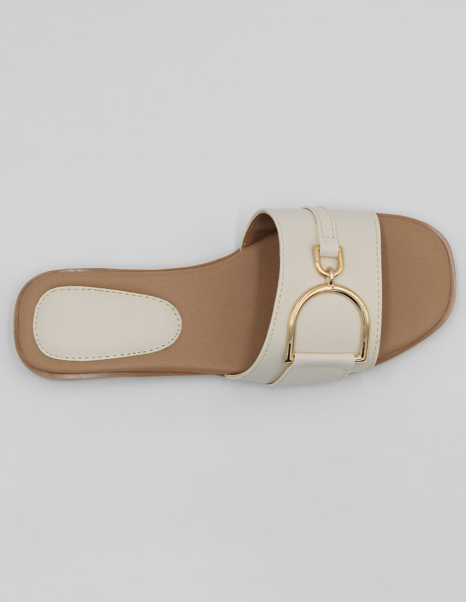 Sandalias de piso Soft Piel vegana - Blanco