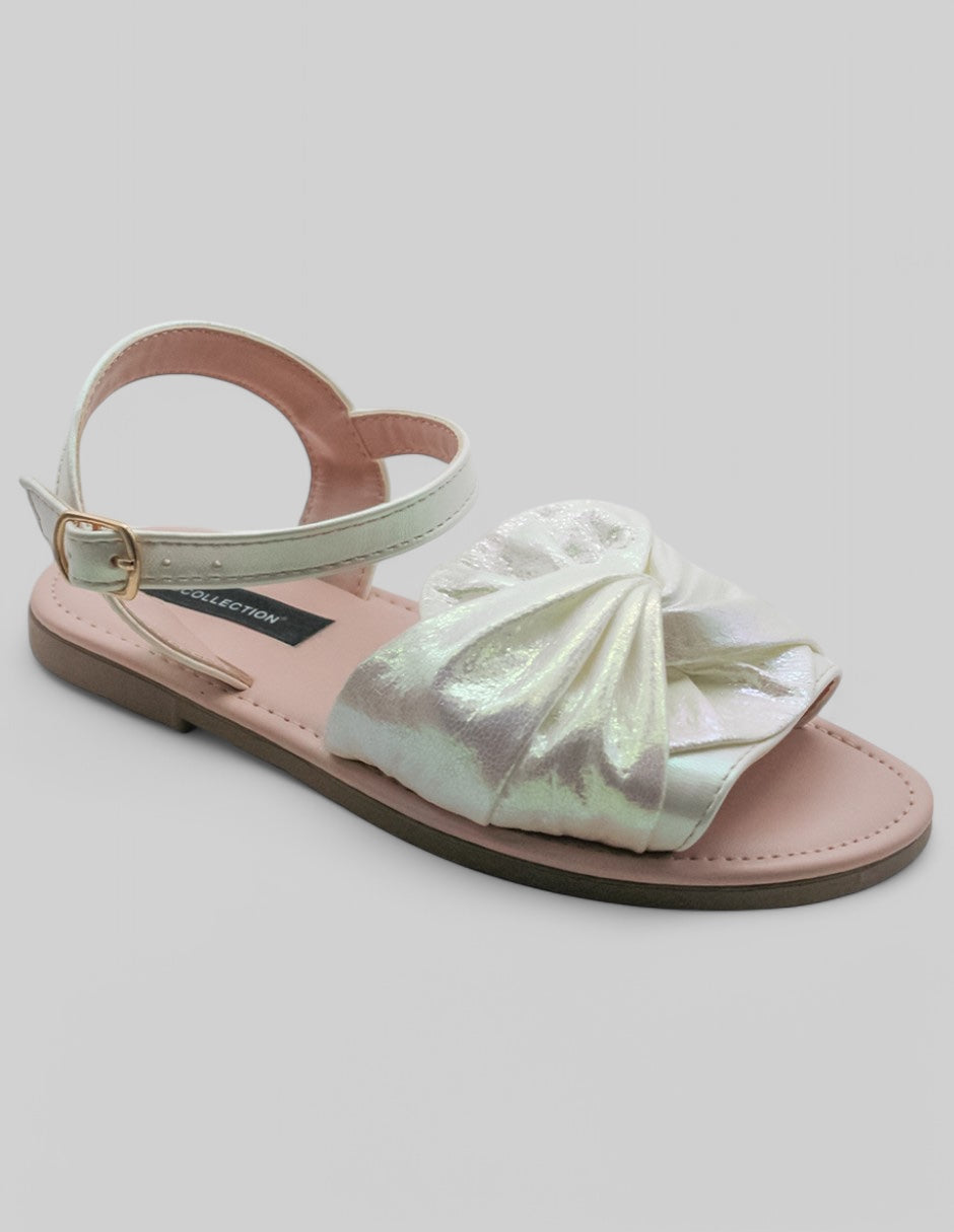 Sandalias Exterior Piel Color Blanco Para Niña De RBCOLLECTION