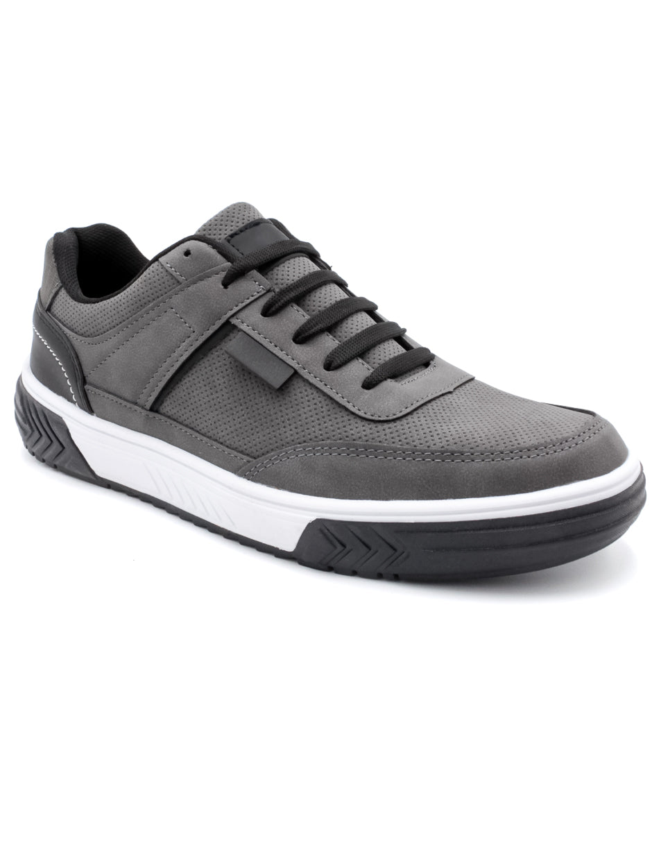 Tenis con cordones Exterior Sintético Color Gris Para Hombre De RBCOLLECTION