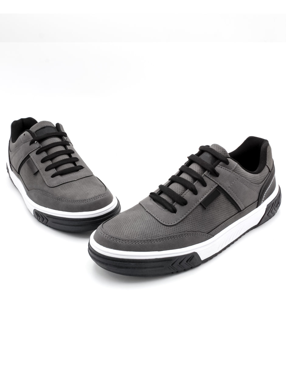 Tenis con cordones Exterior Piel sintética Color Gris Para Hombre De RBCOLLECTION