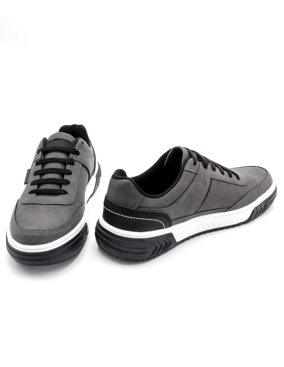 Tenis con cordones Exterior Piel sintética Color Gris Para Hombre De RBCOLLECTION