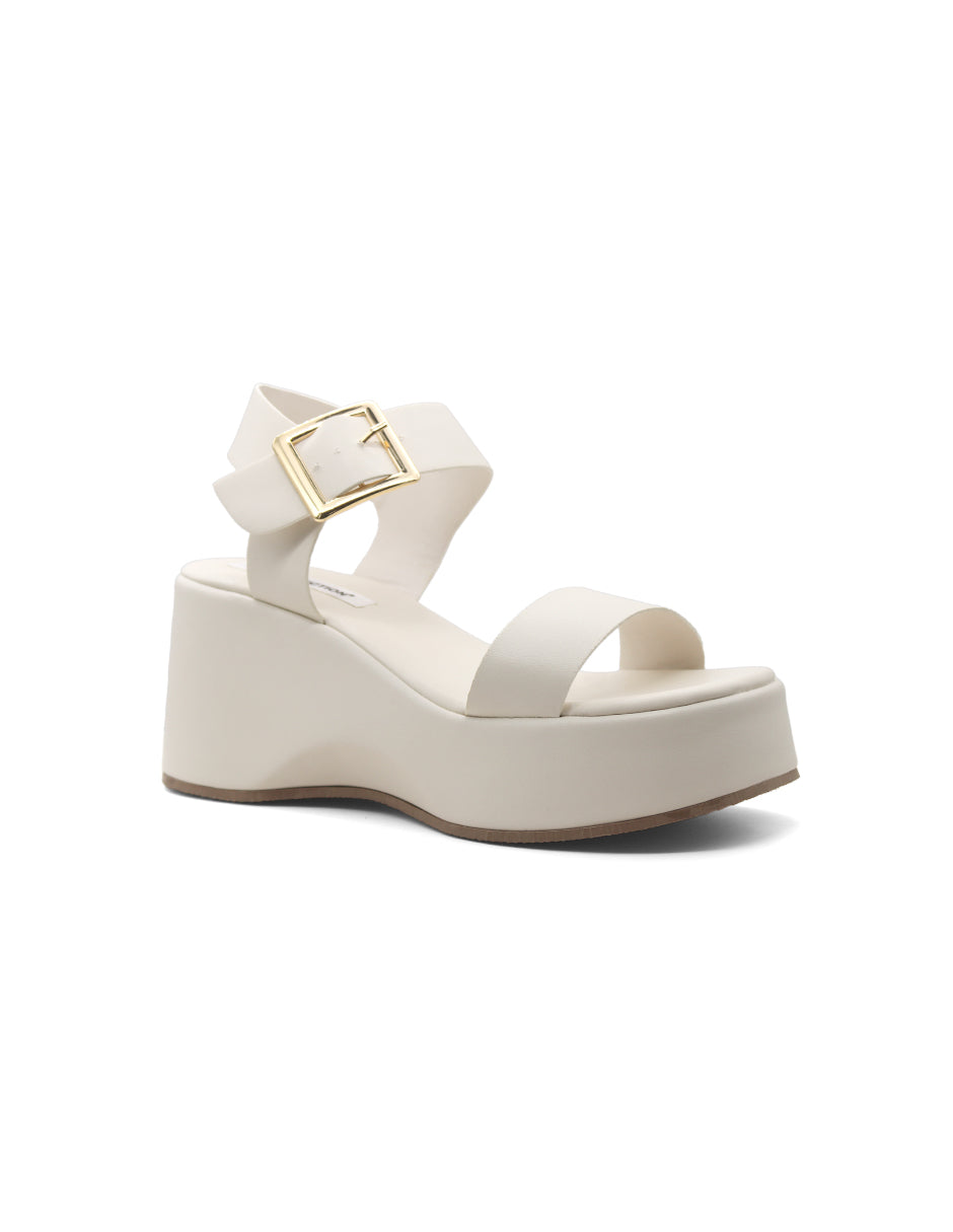 Sandalias con plataforma Exterior Piel vegana Color Blanco Para Mujer De RBCOLLECTION