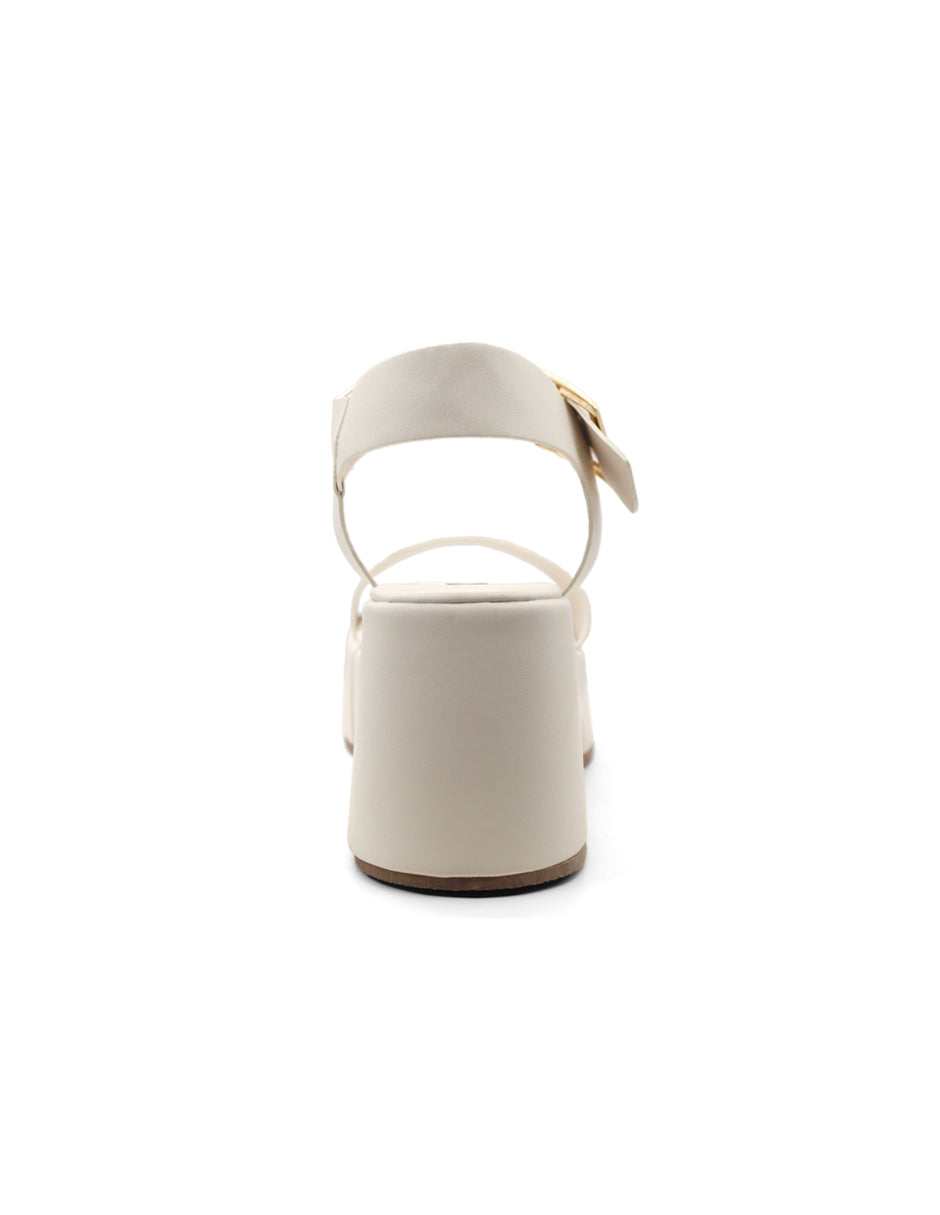Sandalias con plataforma Exterior Piel vegana Color Blanco Para Mujer De RBCOLLECTION