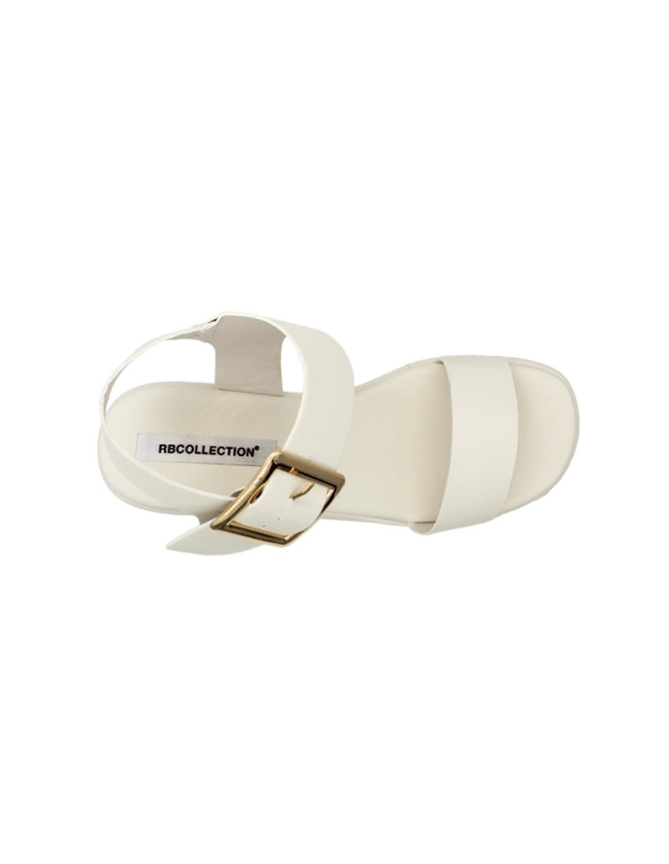 Sandalias con plataforma Exterior Piel vegana Color Blanco Para Mujer De RBCOLLECTION