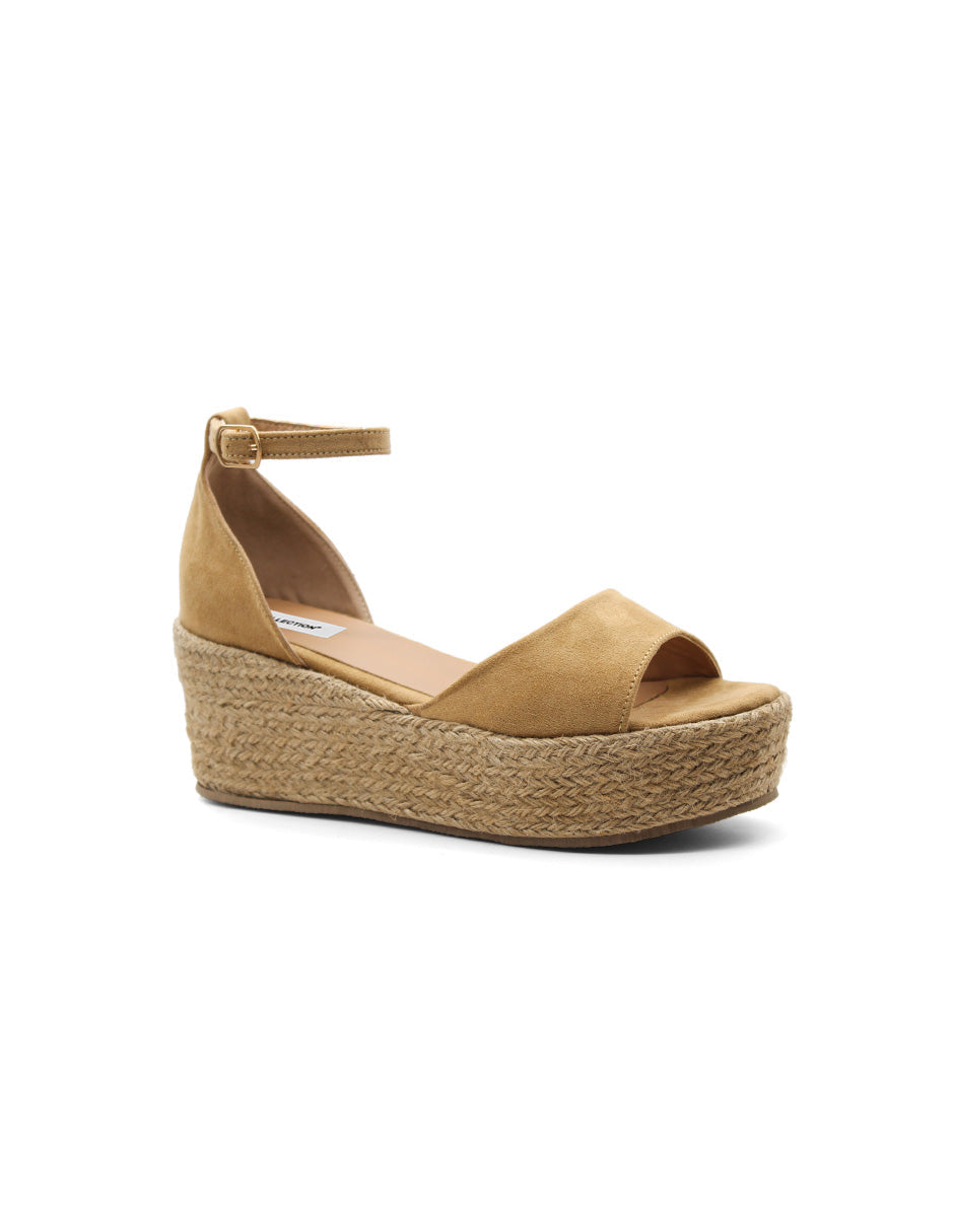 Sandalias con plataforma Exterior Gamuza Color Café Para Mujer De RBCOLLECTION