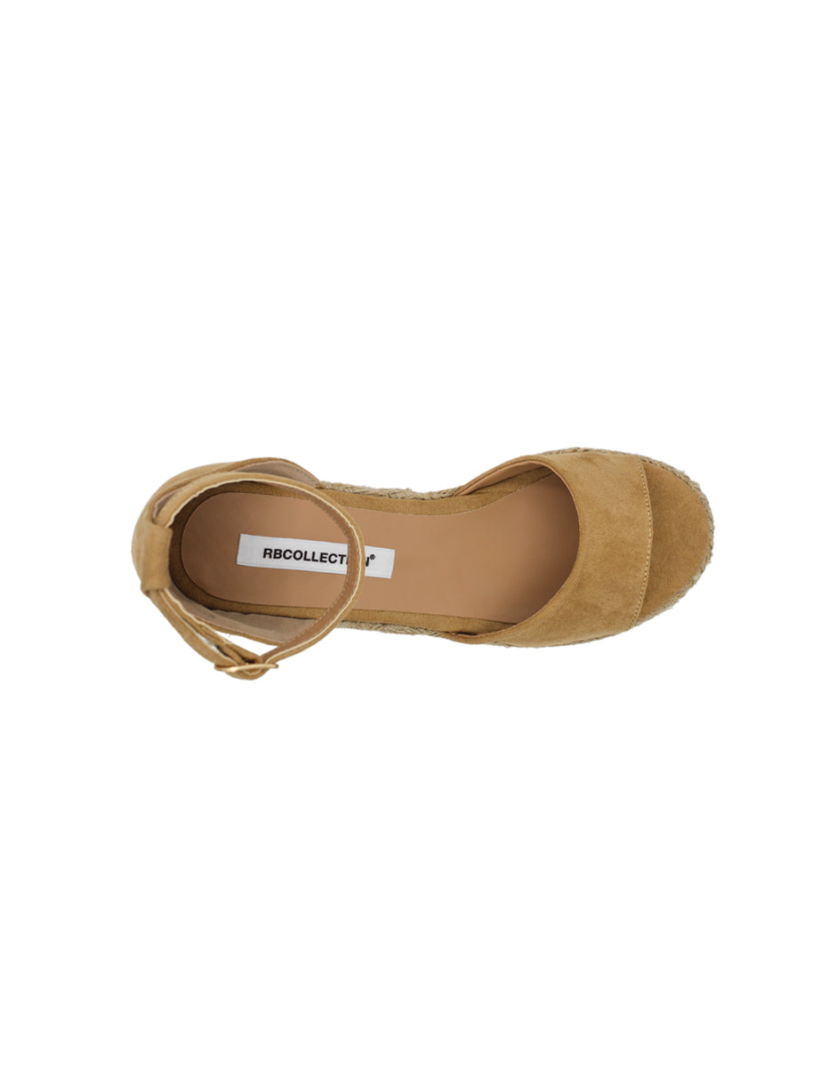 Sandalias con plataforma Exterior Gamuza Color Café Para Mujer De RBCOLLECTION